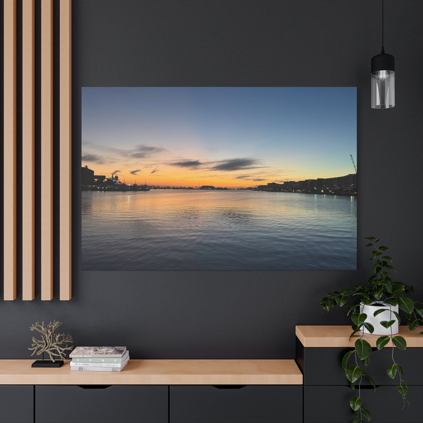 Sunset Harbor Matte Canvas Wall Art – Stretched 1.25"
