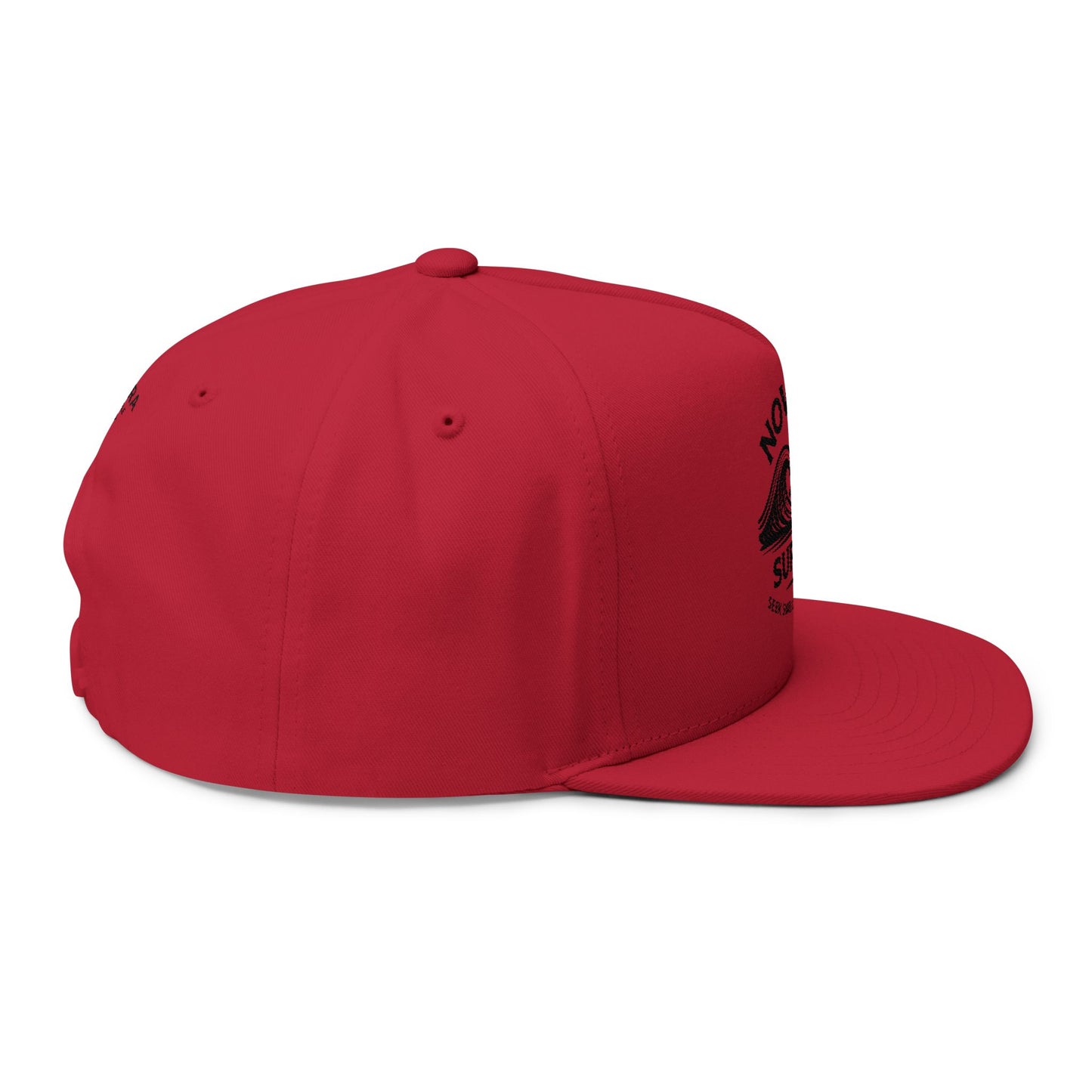 Novara Surf Co. Embroidered Flat Bill Cap — Coastal Surf Snapback Hat