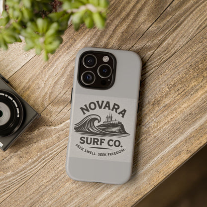 Novara Surf Co. Tough Case – Coastal Wave Logo (Impact Protection)