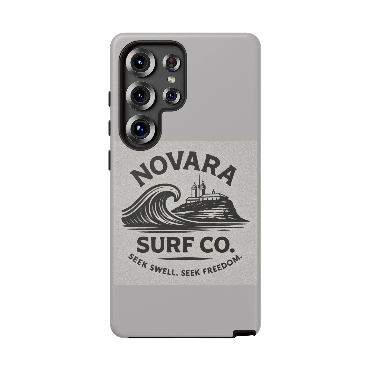 Novara Surf Co. Tough Case – Coastal Wave Logo (Impact Protection)
