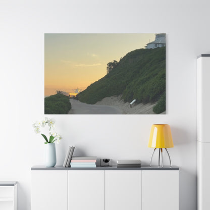 Beach Sunset Path Matte Stretched Canvas (1.25")