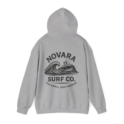 Novara Surf Co. “Coastal Heritage” Graphic Hoodie – Seek Swell, Seek Freedom