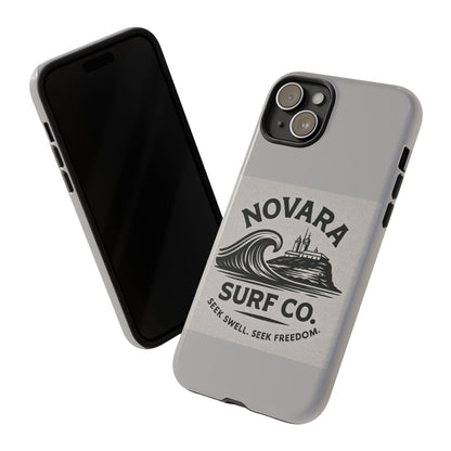 Novara Surf Co. Tough Case – Coastal Wave Logo (Impact Protection)