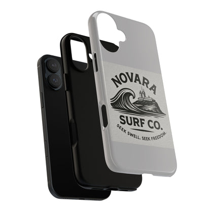 Novara Surf Co. Tough Case – Coastal Wave Logo (Impact Protection)