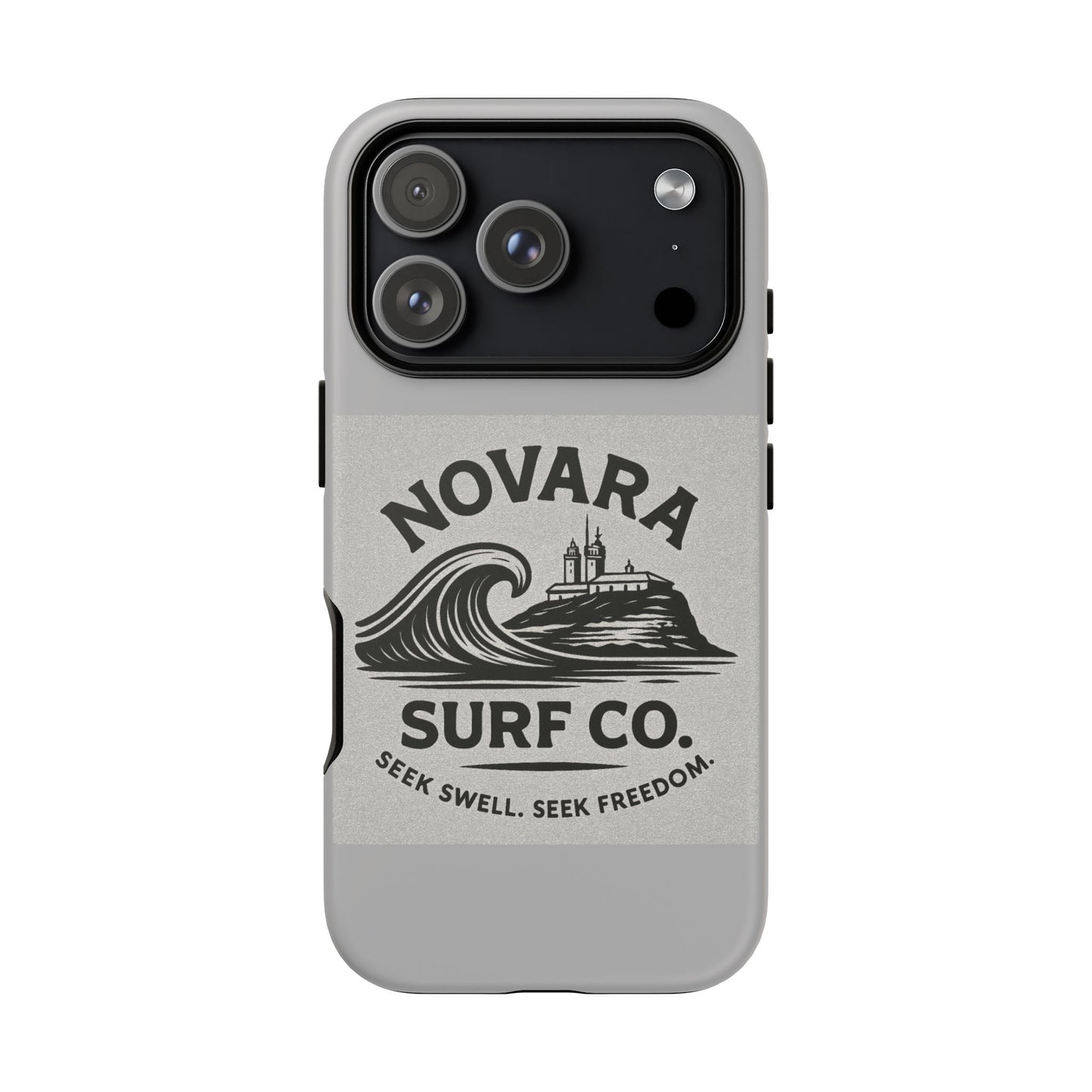 Novara Surf Co. Tough Case – Coastal Wave Logo (Impact Protection)