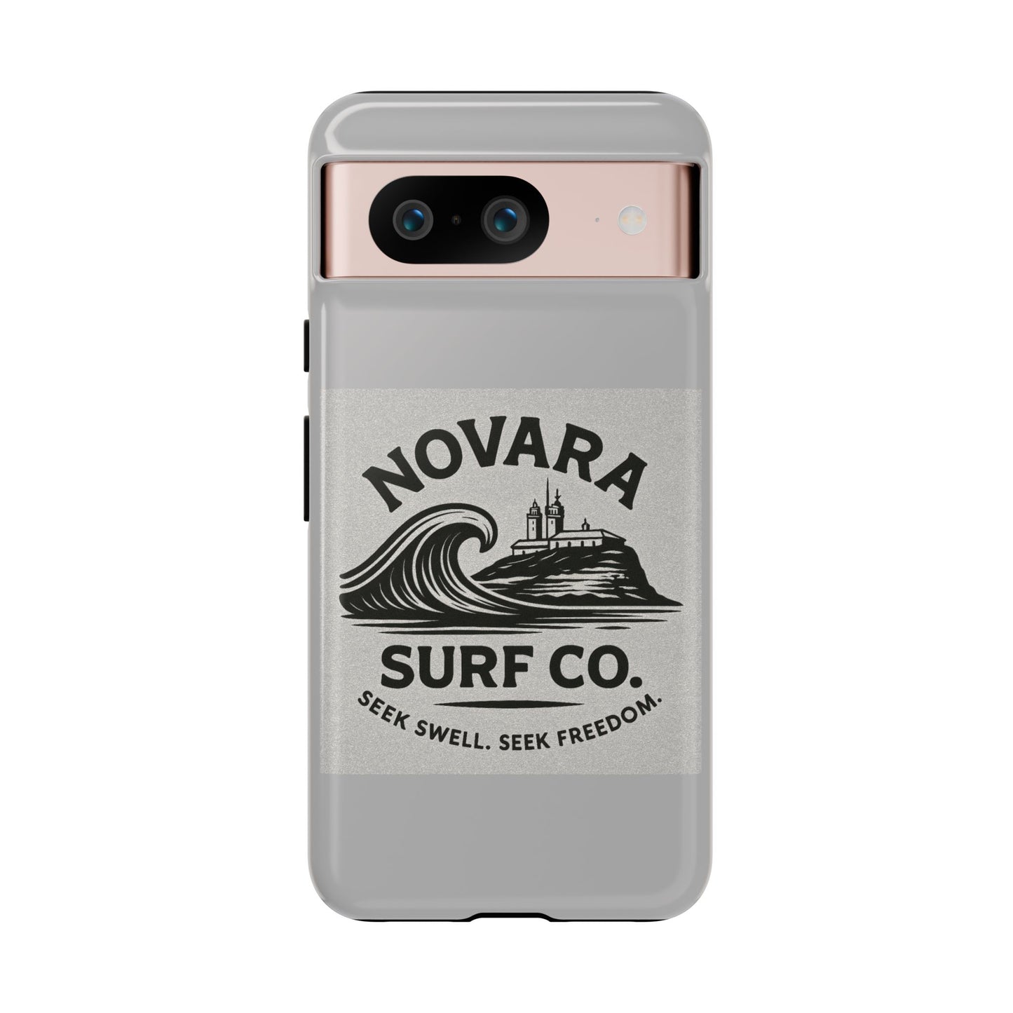 Novara Surf Co. Tough Case – Coastal Wave Logo (Impact Protection)