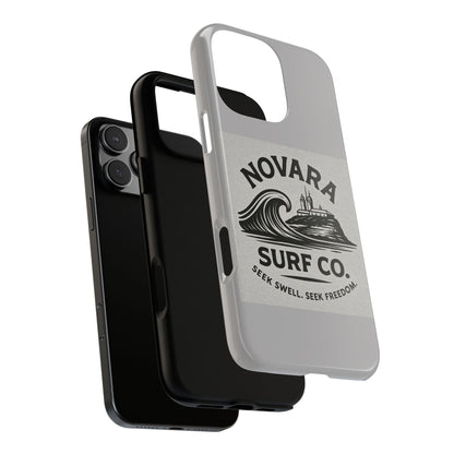 Novara Surf Co. Tough Case – Coastal Wave Logo (Impact Protection)