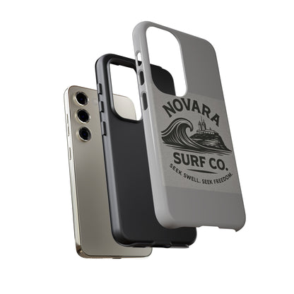 Novara Surf Co. Tough Case – Coastal Wave Logo (Impact Protection)
