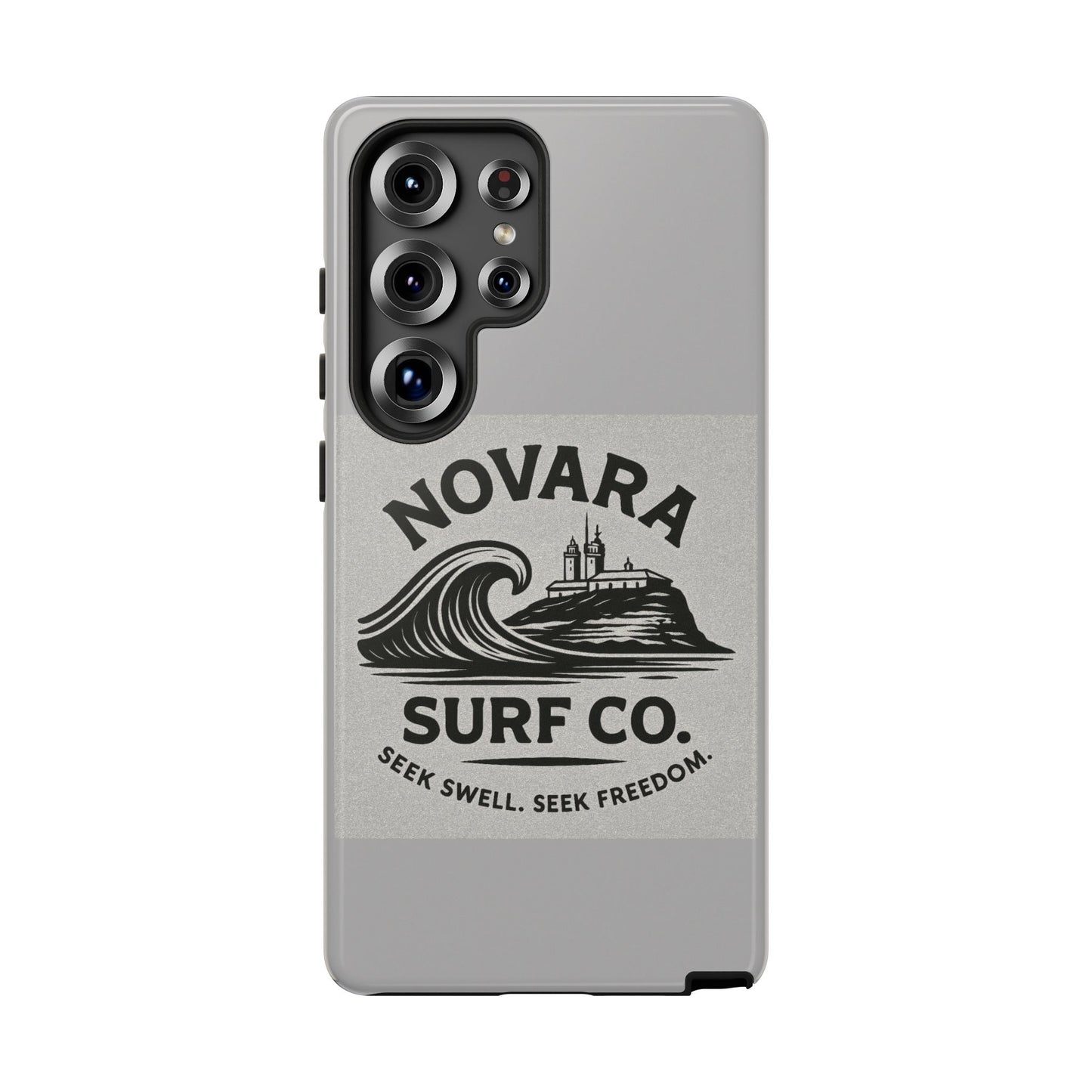 Novara Surf Co. Tough Case – Coastal Wave Logo (Impact Protection)