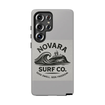 Novara Surf Co. Tough Case – Coastal Wave Logo (Impact Protection)