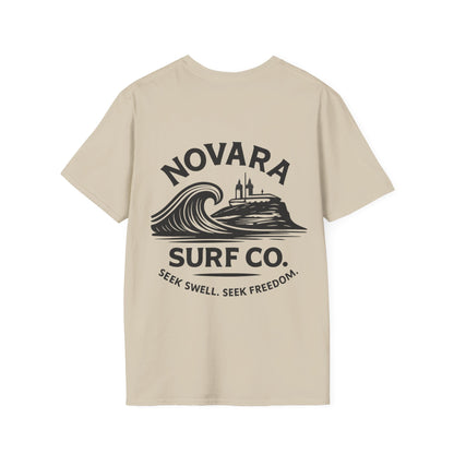 Novara Surf Co. T-Shirt — 'Seek Swell, Seek Freedom' Graphic Tee