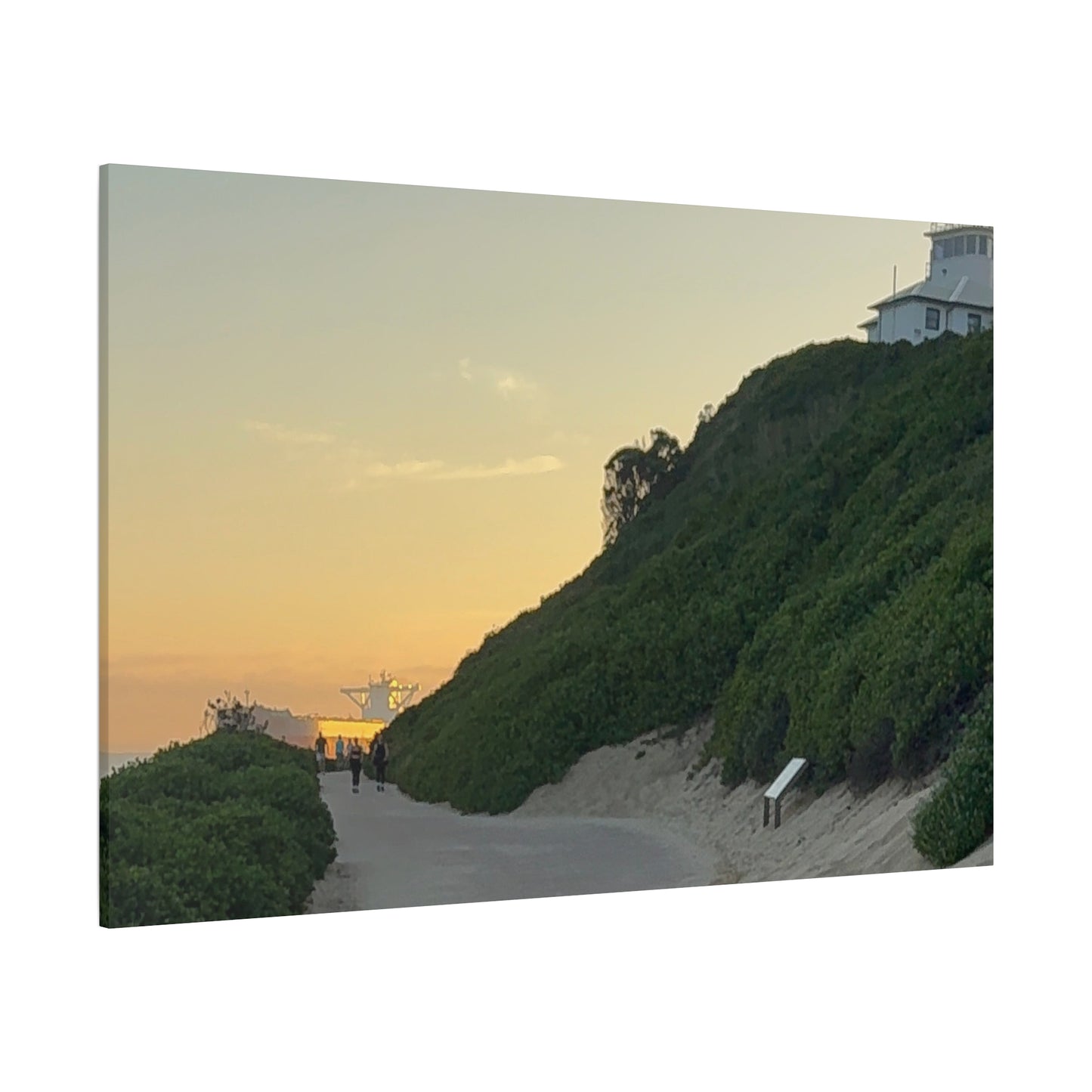Beach Sunset Path Matte Stretched Canvas (1.25")
