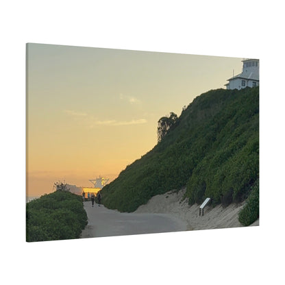 Beach Sunset Path Matte Stretched Canvas (1.25")