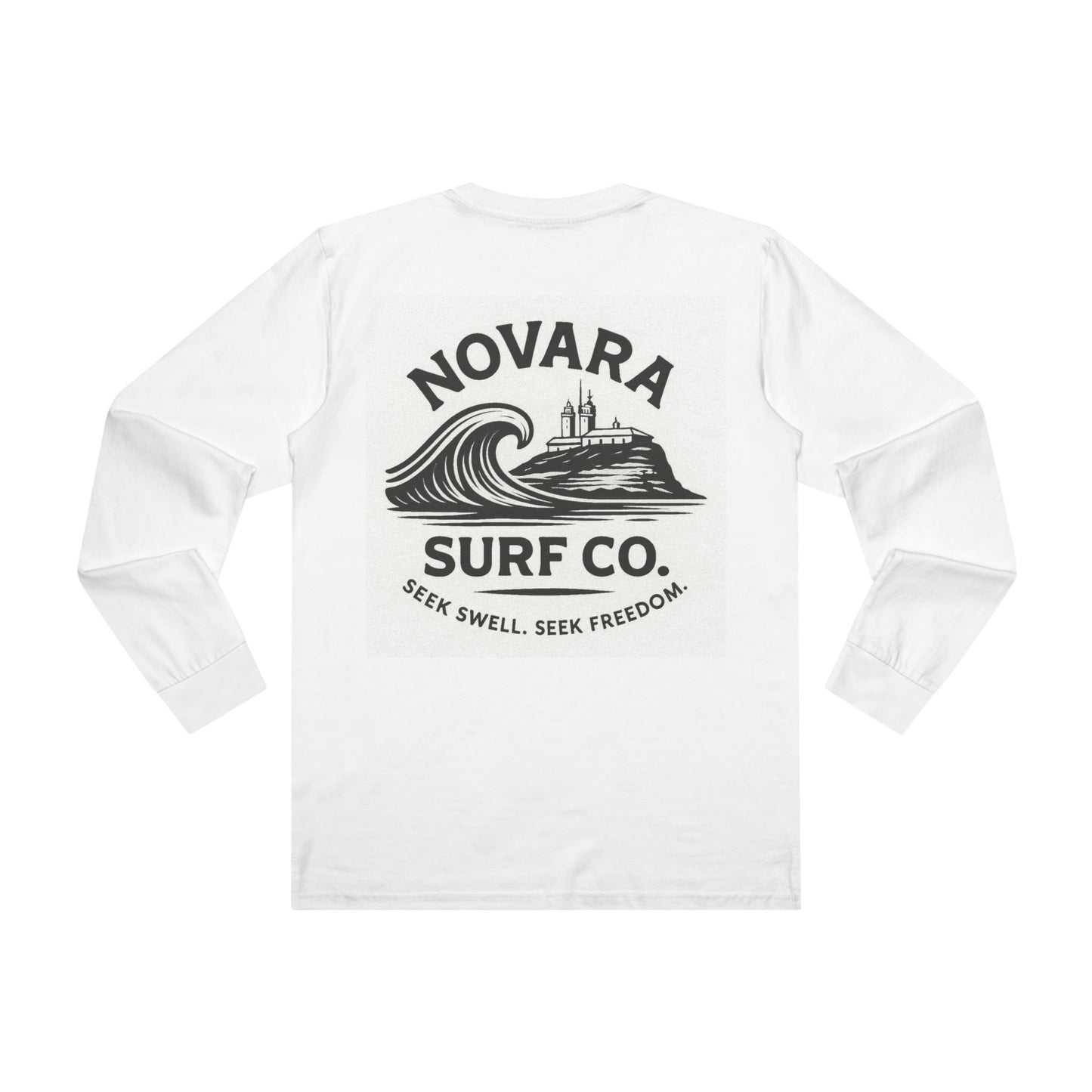 Novara Surf Co. “Shoreline Long Sleeve” – Vintage Wave Chest Logo