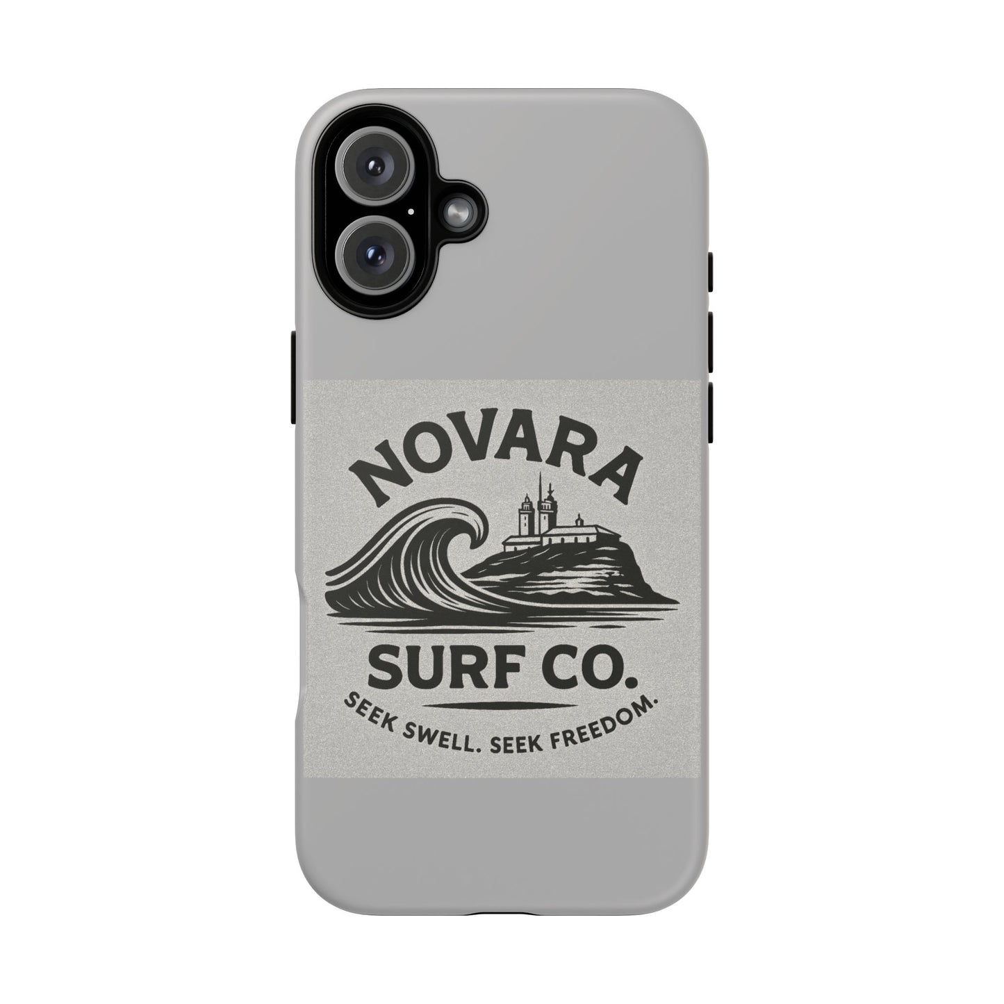 Novara Surf Co. Tough Case – Coastal Wave Logo (Impact Protection)