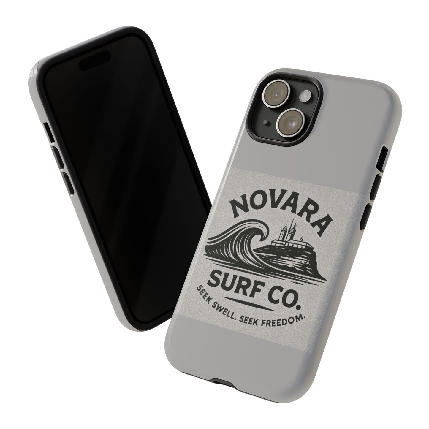 Novara Surf Co. Tough Case – Coastal Wave Logo (Impact Protection)