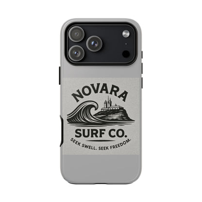 Novara Surf Co. Tough Case – Coastal Wave Logo (Impact Protection)