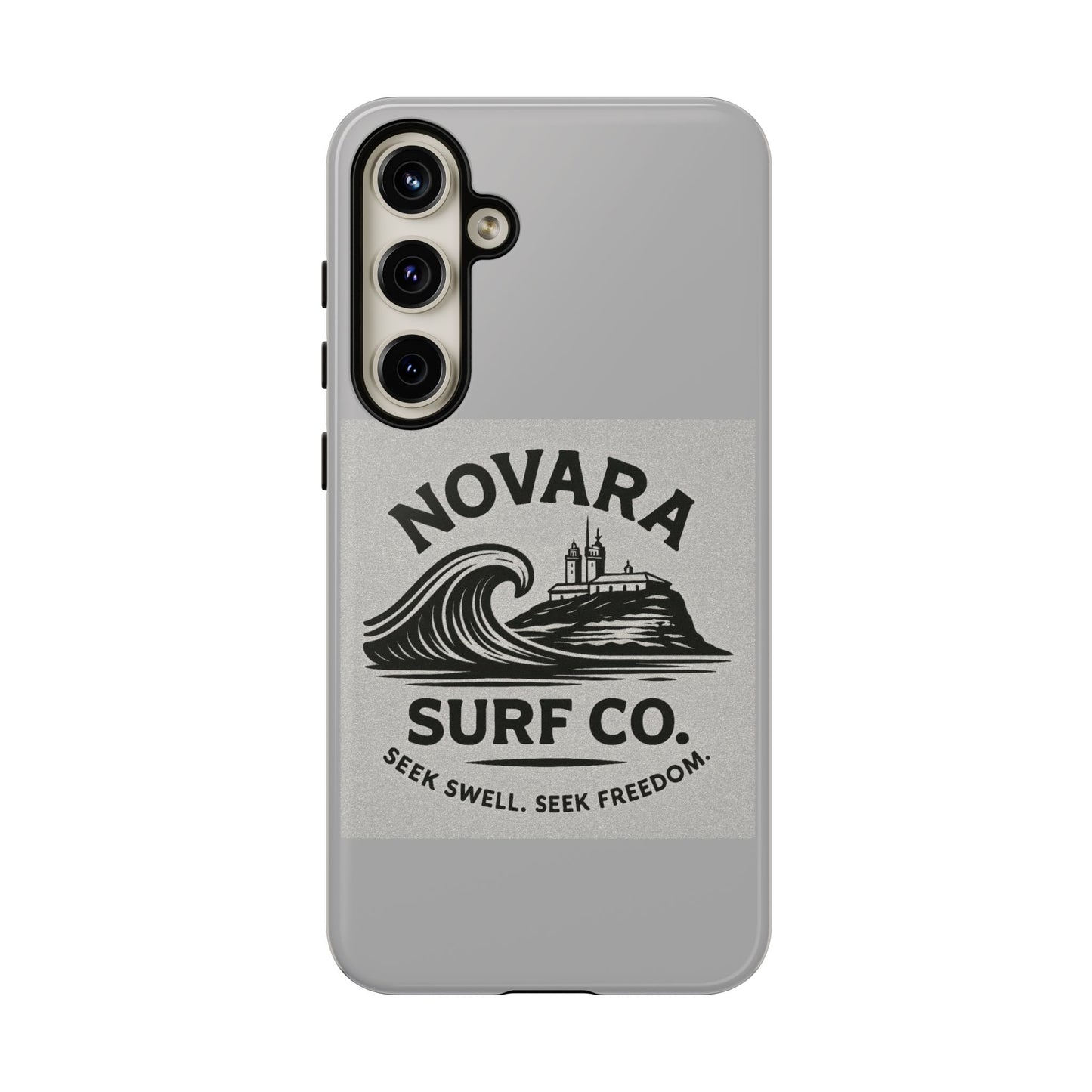 Novara Surf Co. Tough Case – Coastal Wave Logo (Impact Protection)