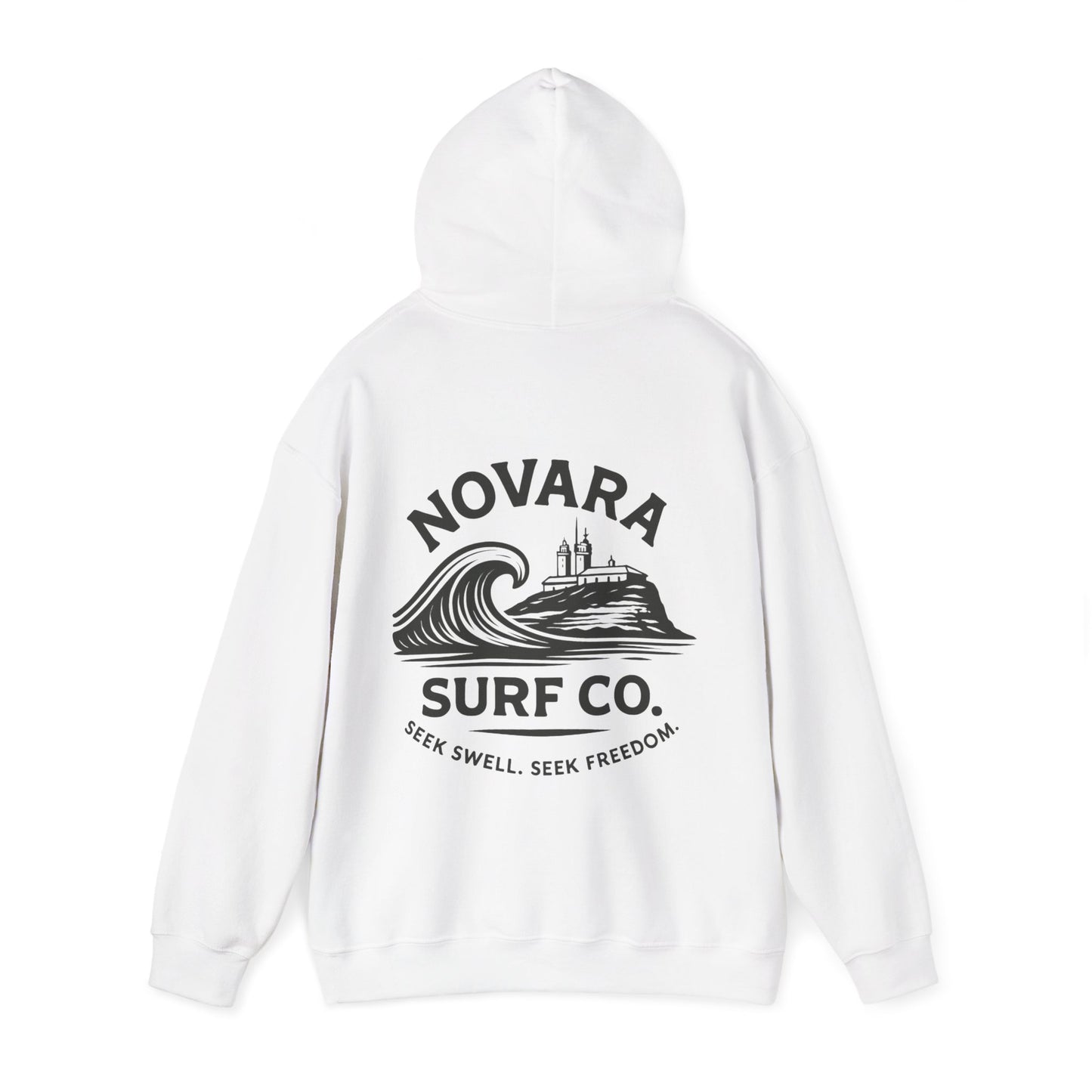 Novara Surf Co. “Coastal Heritage” Graphic Hoodie – Seek Swell, Seek Freedom