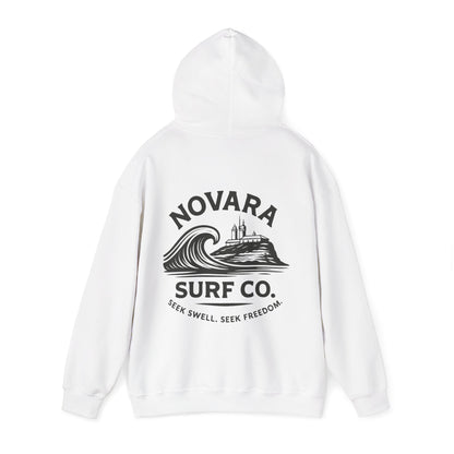 Novara Surf Co. “Coastal Heritage” Graphic Hoodie – Seek Swell, Seek Freedom
