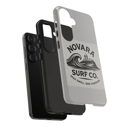 Novara Surf Co. Tough Case – Coastal Wave Logo (Impact Protection)