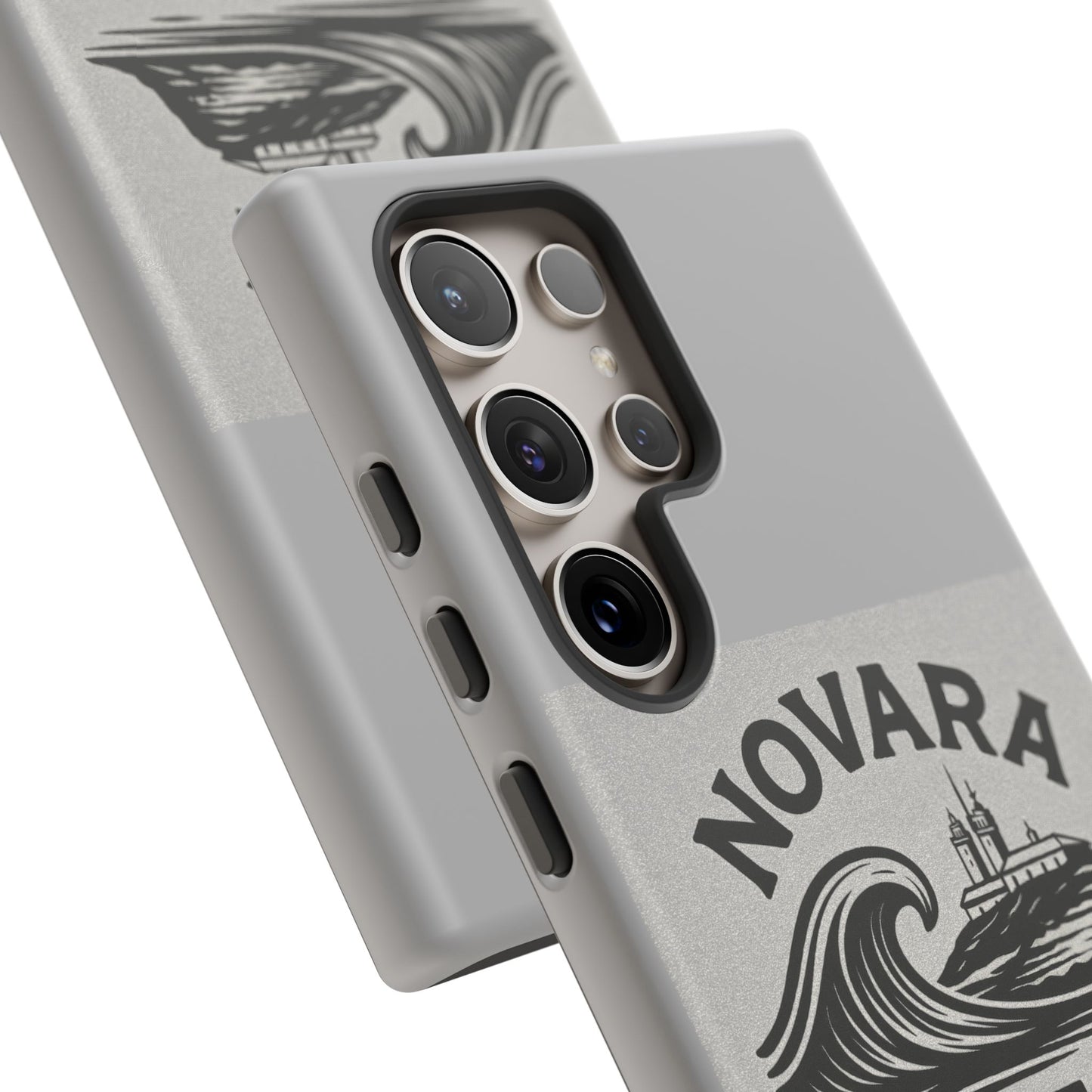 Novara Surf Co. Tough Case – Coastal Wave Logo (Impact Protection)