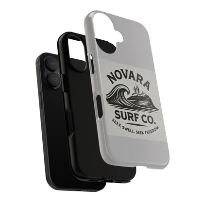Novara Surf Co. Tough Case – Coastal Wave Logo (Impact Protection)