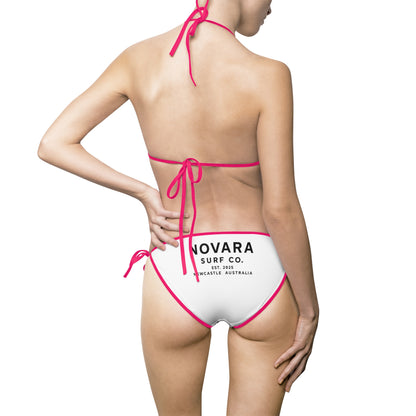Novara Surf Co. Women’s Classic Tie Bikini Set – Coastal White