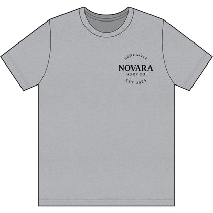 Novara Surf Co. Men's Moisture-Wicking Tee — Coastal Wave Logo