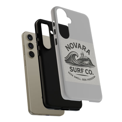 Novara Surf Co. Tough Case – Coastal Wave Logo (Impact Protection)