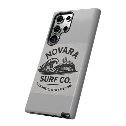 Novara Surf Co. Tough Case – Coastal Wave Logo (Impact Protection)