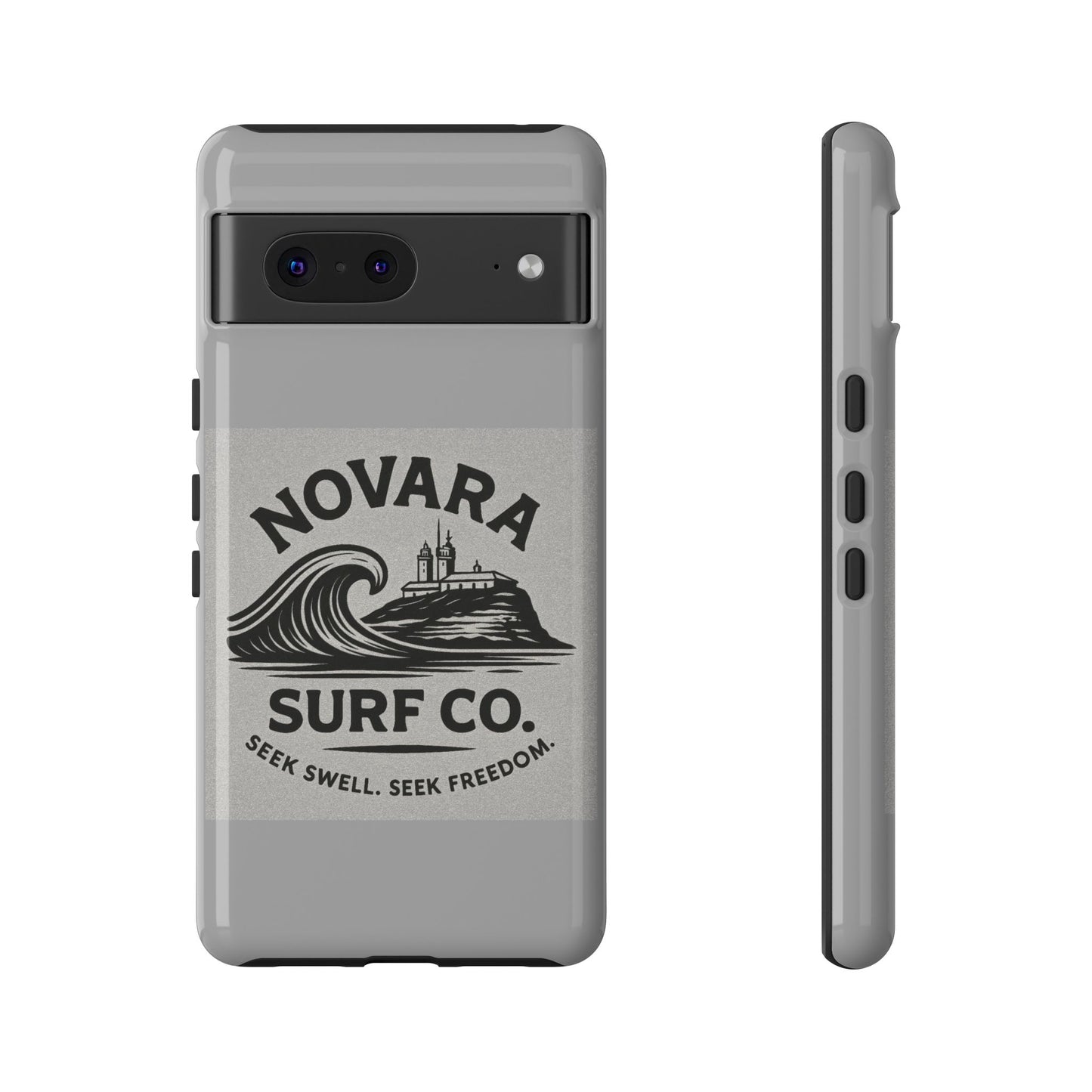 Novara Surf Co. Tough Case – Coastal Wave Logo (Impact Protection)