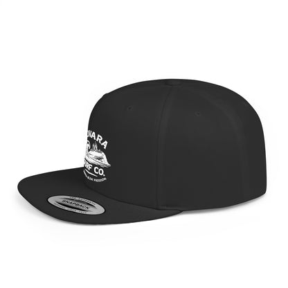 Novara Surf Co. Flat Bill Snapback Hat – Vintage Wave Logo Baseball Cap