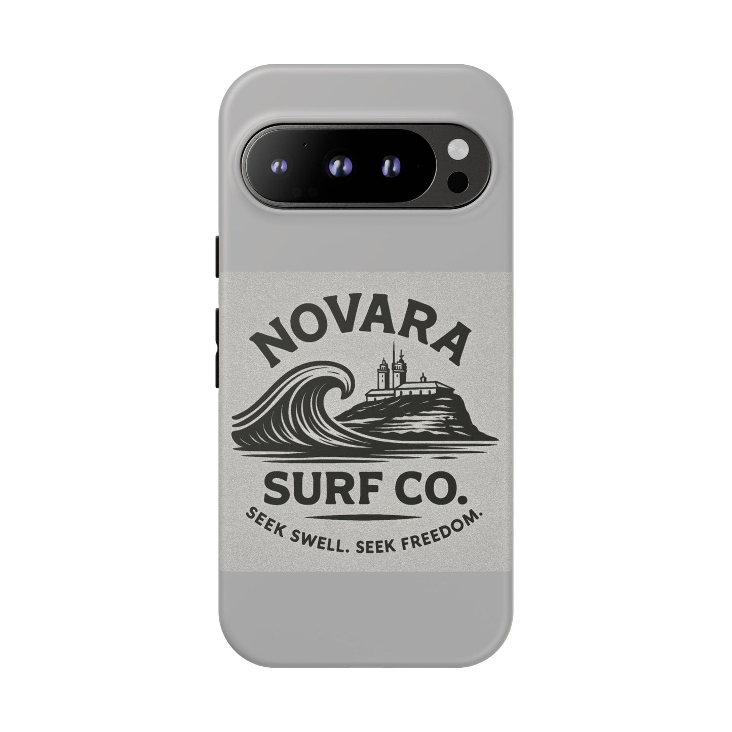 Novara Surf Co. Tough Case – Coastal Wave Logo (Impact Protection)