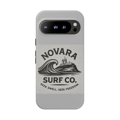 Novara Surf Co. Tough Case – Coastal Wave Logo (Impact Protection)