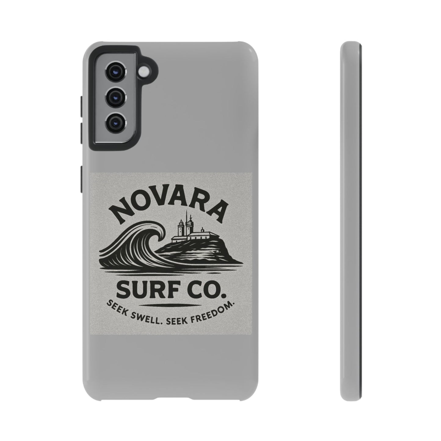 Novara Surf Co. Tough Case – Coastal Wave Logo (Impact Protection)