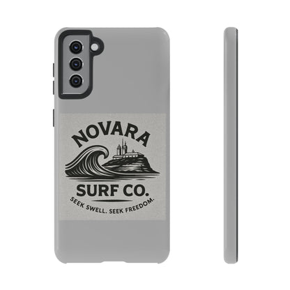 Novara Surf Co. Tough Case – Coastal Wave Logo (Impact Protection)