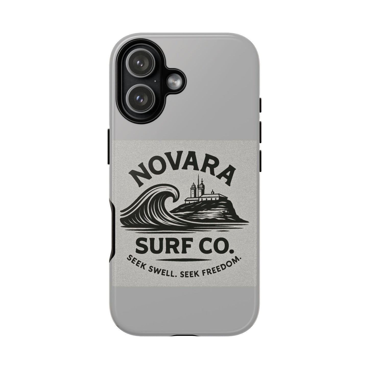 Novara Surf Co. Tough Case – Coastal Wave Logo (Impact Protection)