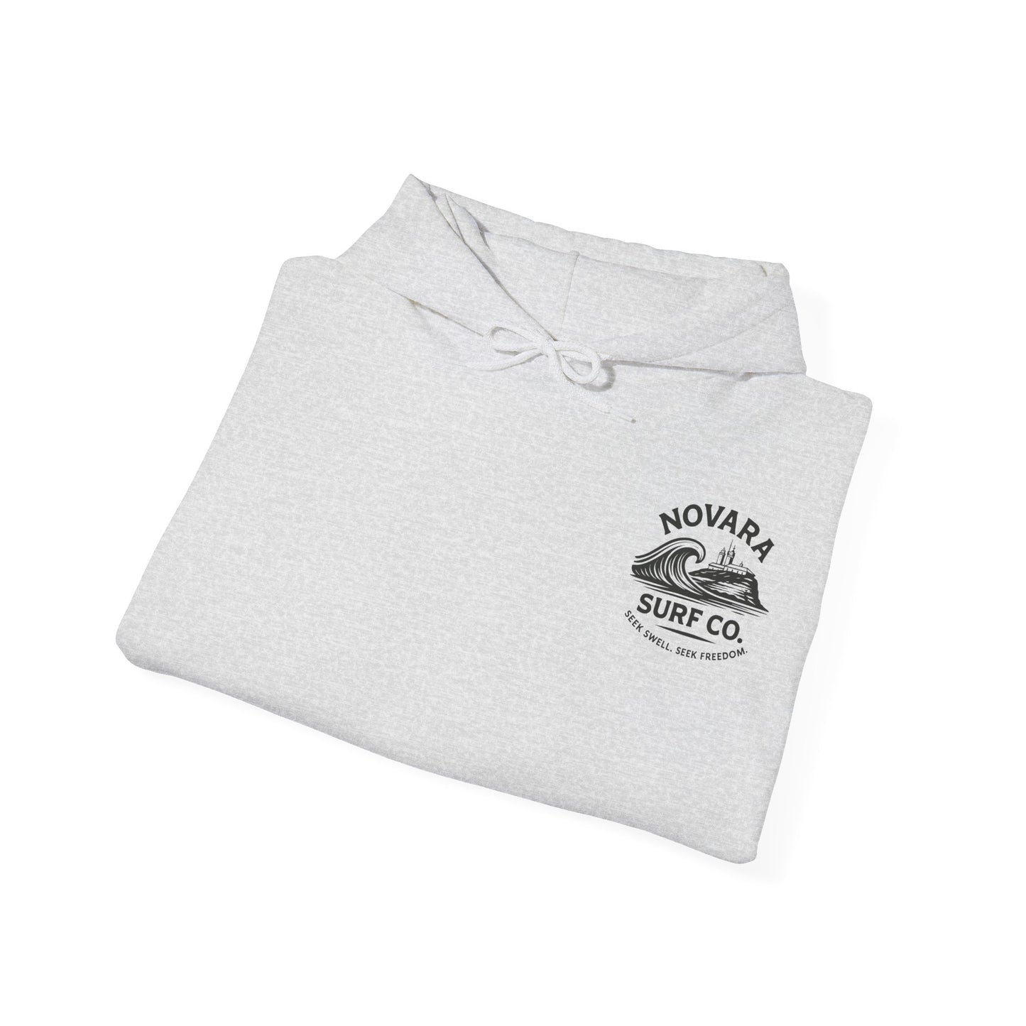 Novara Surf Co. “Coastal Heritage” Graphic Hoodie – Seek Swell, Seek Freedom