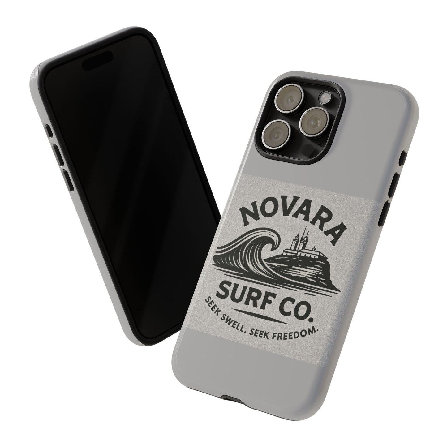 Novara Surf Co. Tough Case – Coastal Wave Logo (Impact Protection)