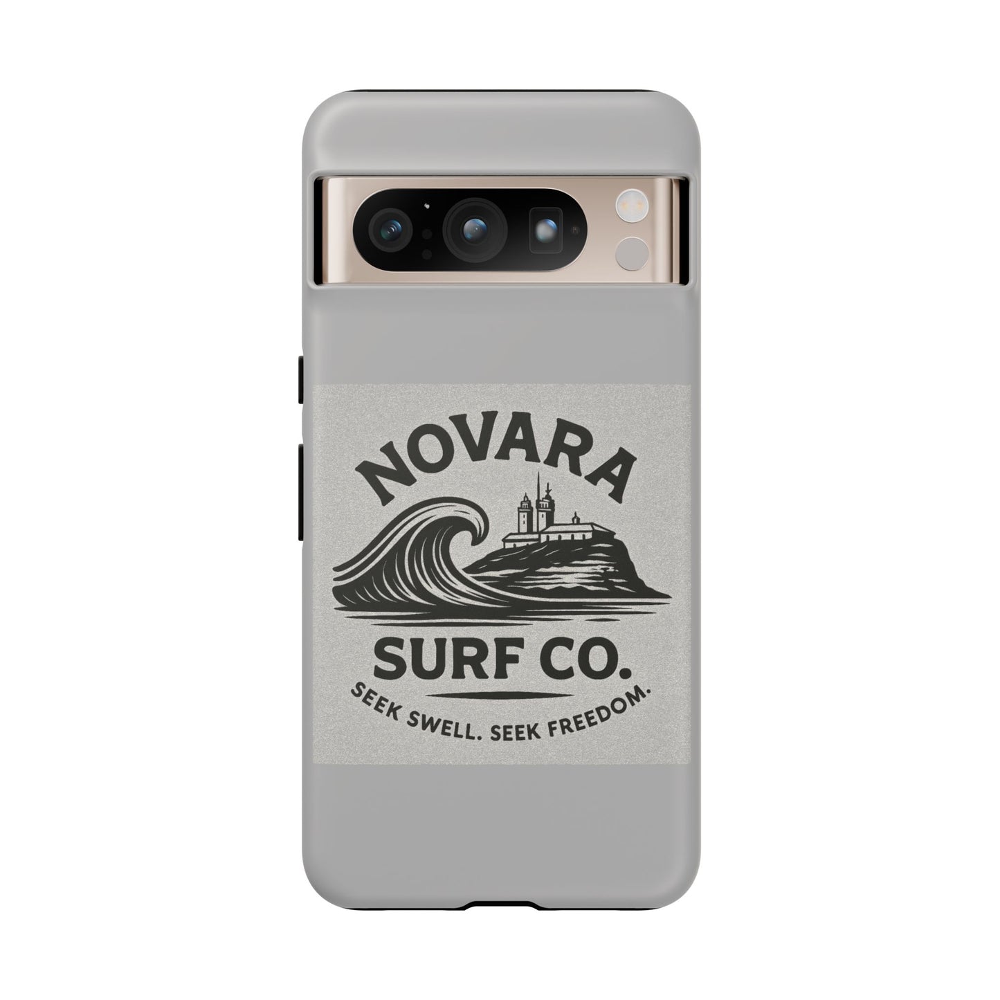 Novara Surf Co. Tough Case – Coastal Wave Logo (Impact Protection)