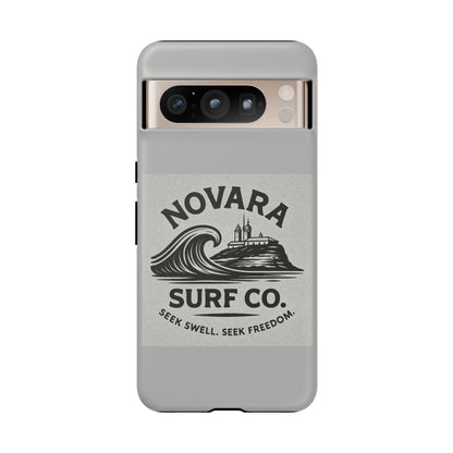 Novara Surf Co. Tough Case – Coastal Wave Logo (Impact Protection)