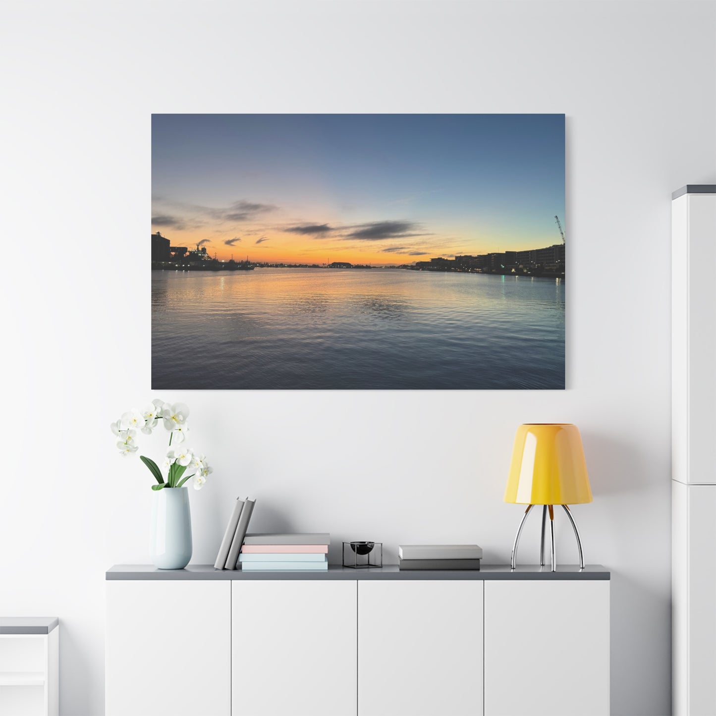 Sunset Harbor Matte Canvas Wall Art – Stretched 1.25"