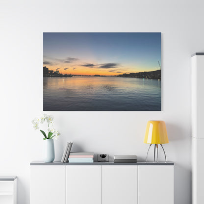 Sunset Harbor Matte Canvas Wall Art – Stretched 1.25"