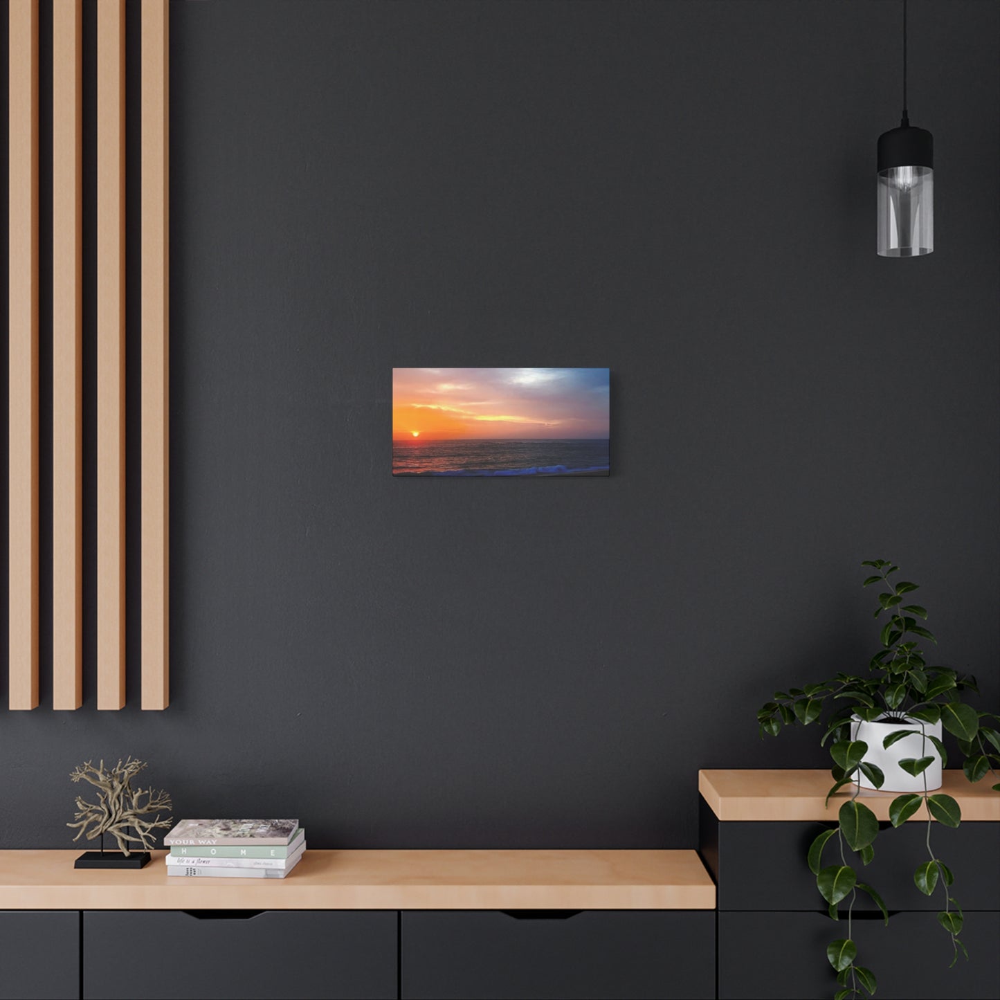 “Breakwall Dawn” – Newcastle Sunrise Matte Canvas