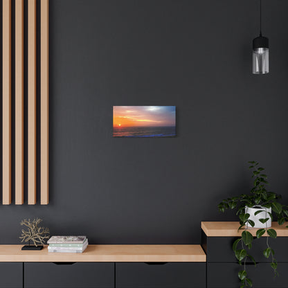 “Breakwall Dawn” – Newcastle Sunrise Matte Canvas