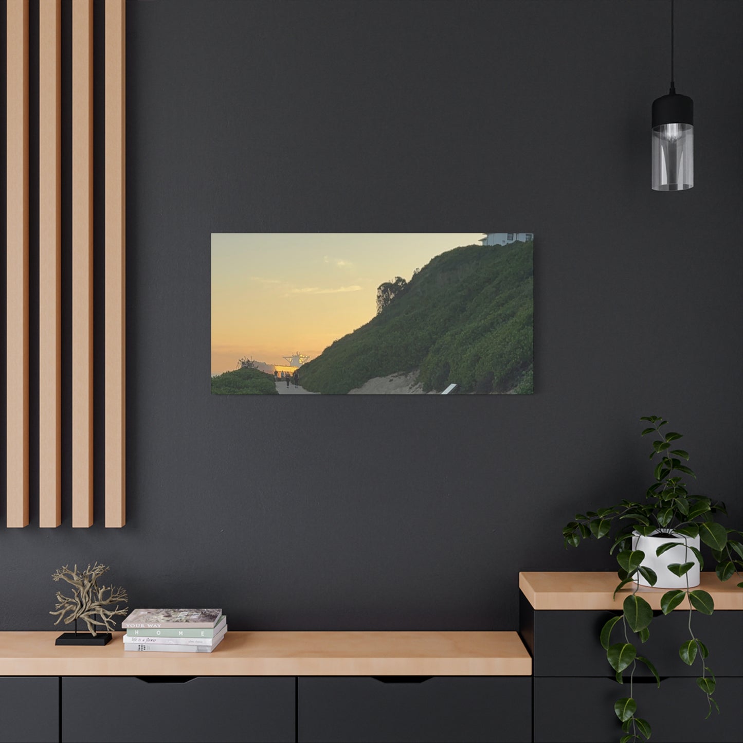 Beach Sunset Path Matte Stretched Canvas (1.25")