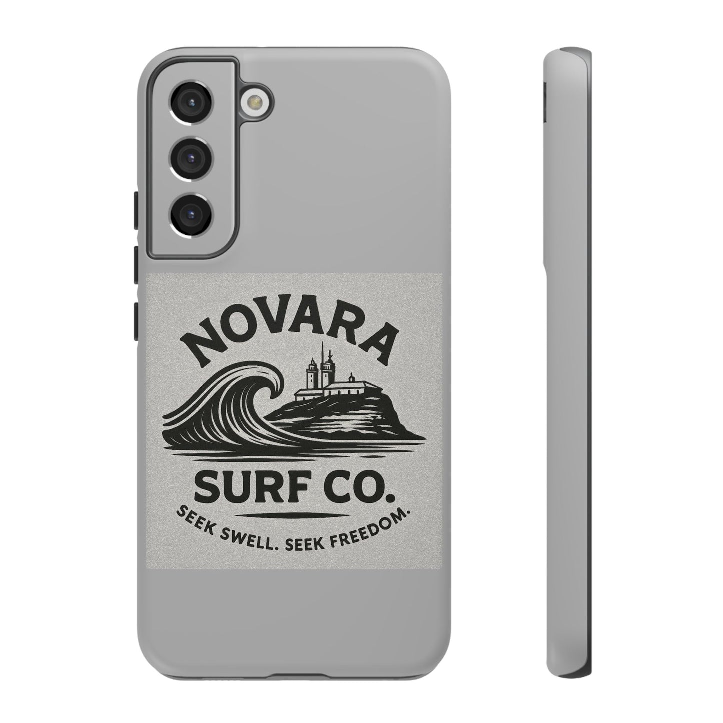 Novara Surf Co. Tough Case – Coastal Wave Logo (Impact Protection)