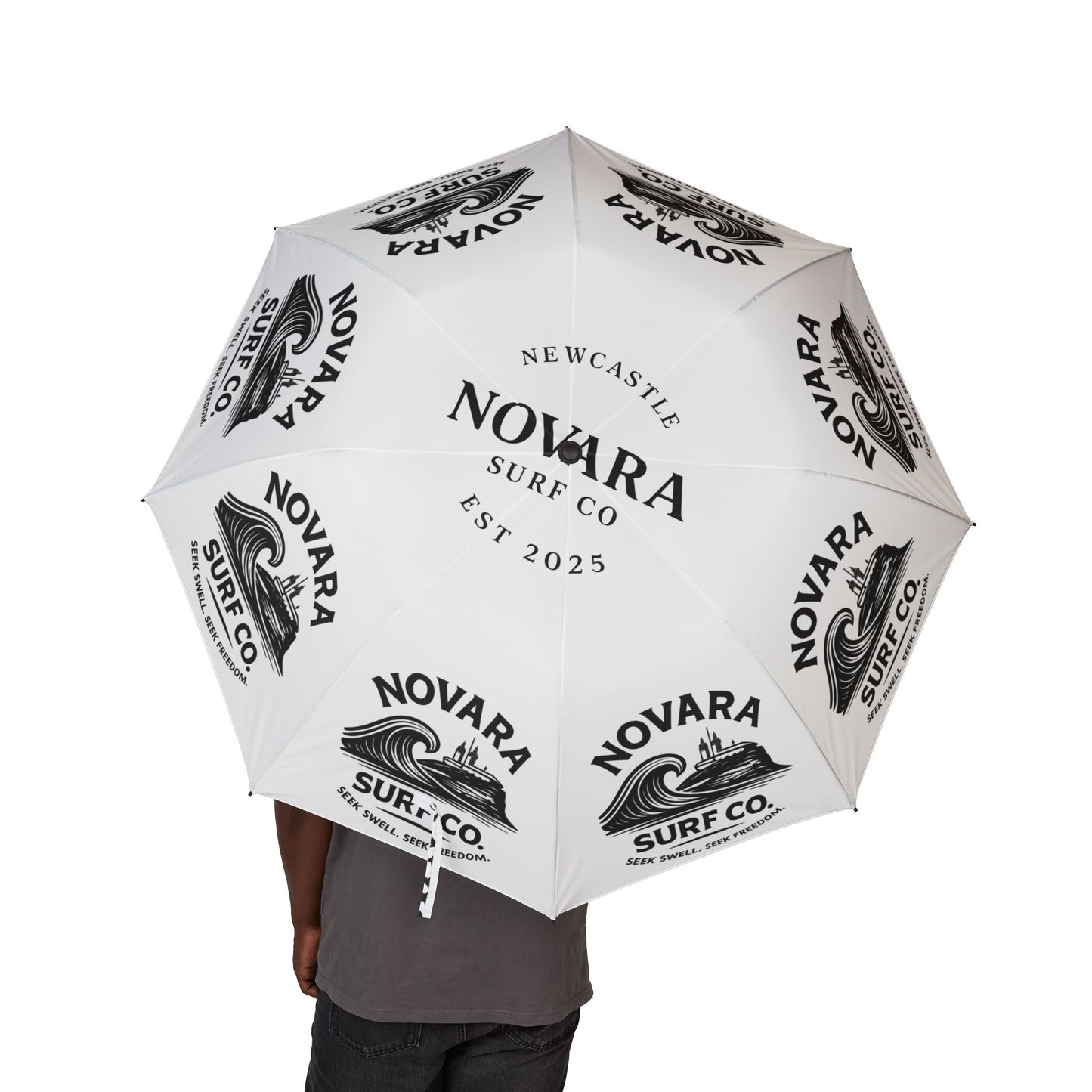 Surf Co. Logo Foldable Umbrella — Compact Semi‑Automatic Rain Umbrella