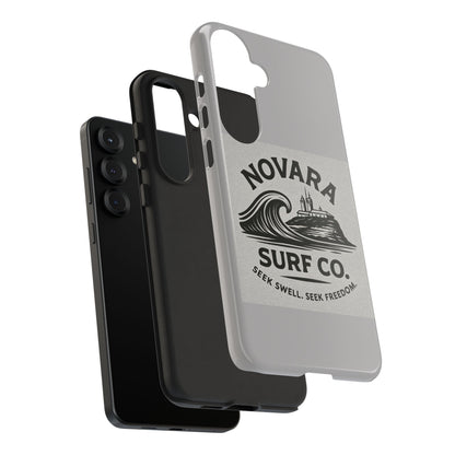 Novara Surf Co. Tough Case – Coastal Wave Logo (Impact Protection)
